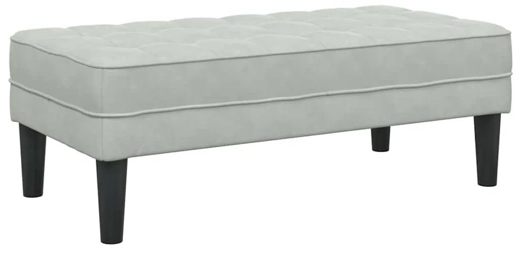 Banco vidaXL Cinza Claro 113 cm Veludo