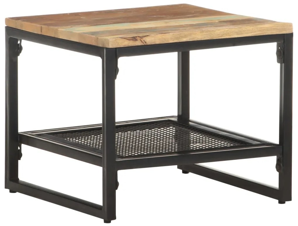 vidaXL Mesa de apoio 40x40x35 cm madeira recuperada maciça