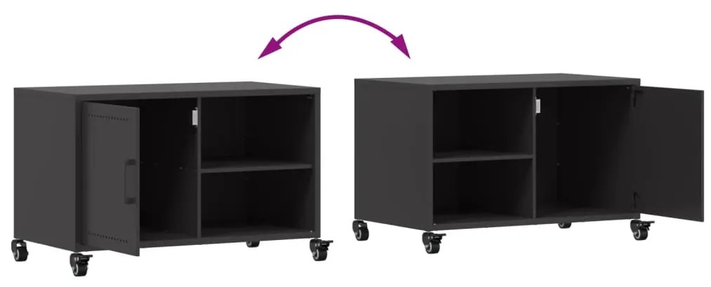 Móvel de TV 68x39x43,5 cm aço preto