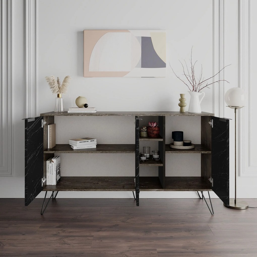 Console Clara – Castanho Escuro – 142 cm x 83 cm x 35,6 cm