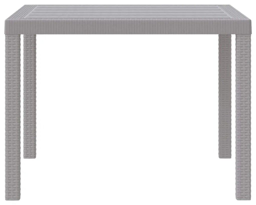 Mesa de Jardim Cinza-claro 100x100x73 cm em Rattan Sintético