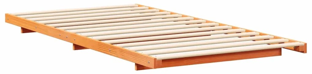 Estrutura de cama de chão Castanho-mel 100 x 200 cm