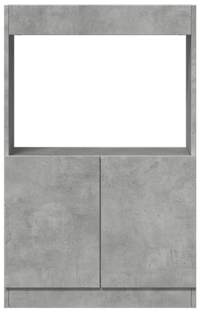 Armário alto 63x33x100 cm derivados de madeira cinzento cimento