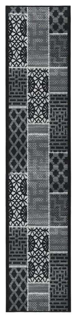 vidaXL Tapete/passadeira 80x500 cm preto