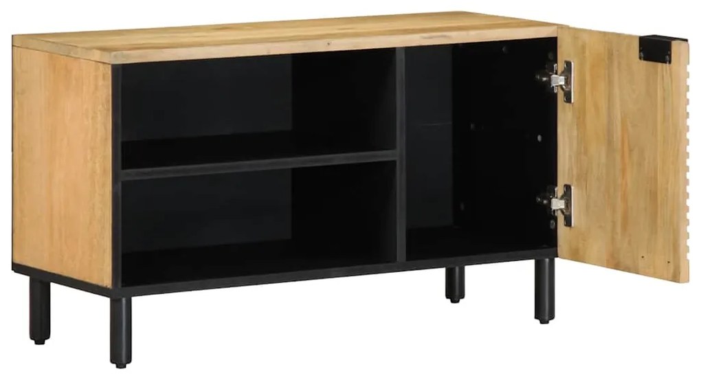 Móvel de TV 80x31,5x46 cm madeira de mangueira maciça castanho