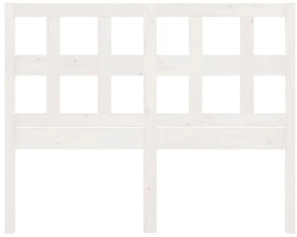 Cabeceira de cama 185,5x4x100 cm madeira de pinho maciça branco