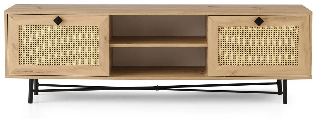Móvel TV Begonya – Carvalho Preto – 180 cm x 60 cm x 40 cm