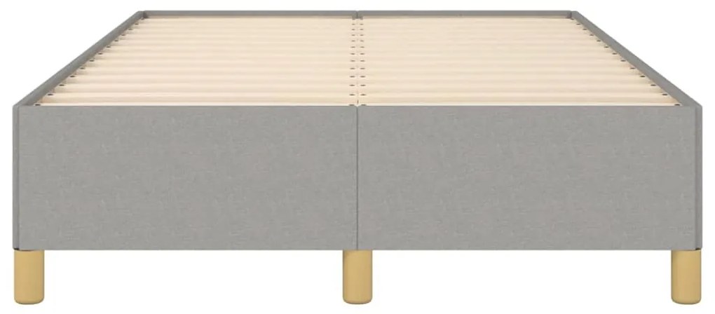 Estrutura de cama sem colchão 120x200 cm tecido cinzento-claro
