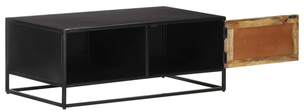 Mesa de centro 90x50x35 cm madeira de mangueira áspera