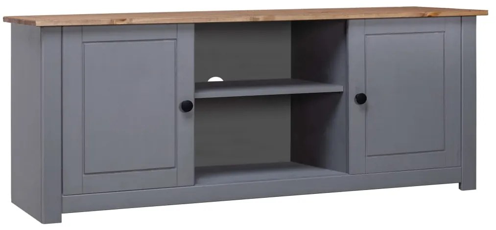 vidaXL Móvel TV 120x40x50 cm madeira de pinho maciça Panama cinzento