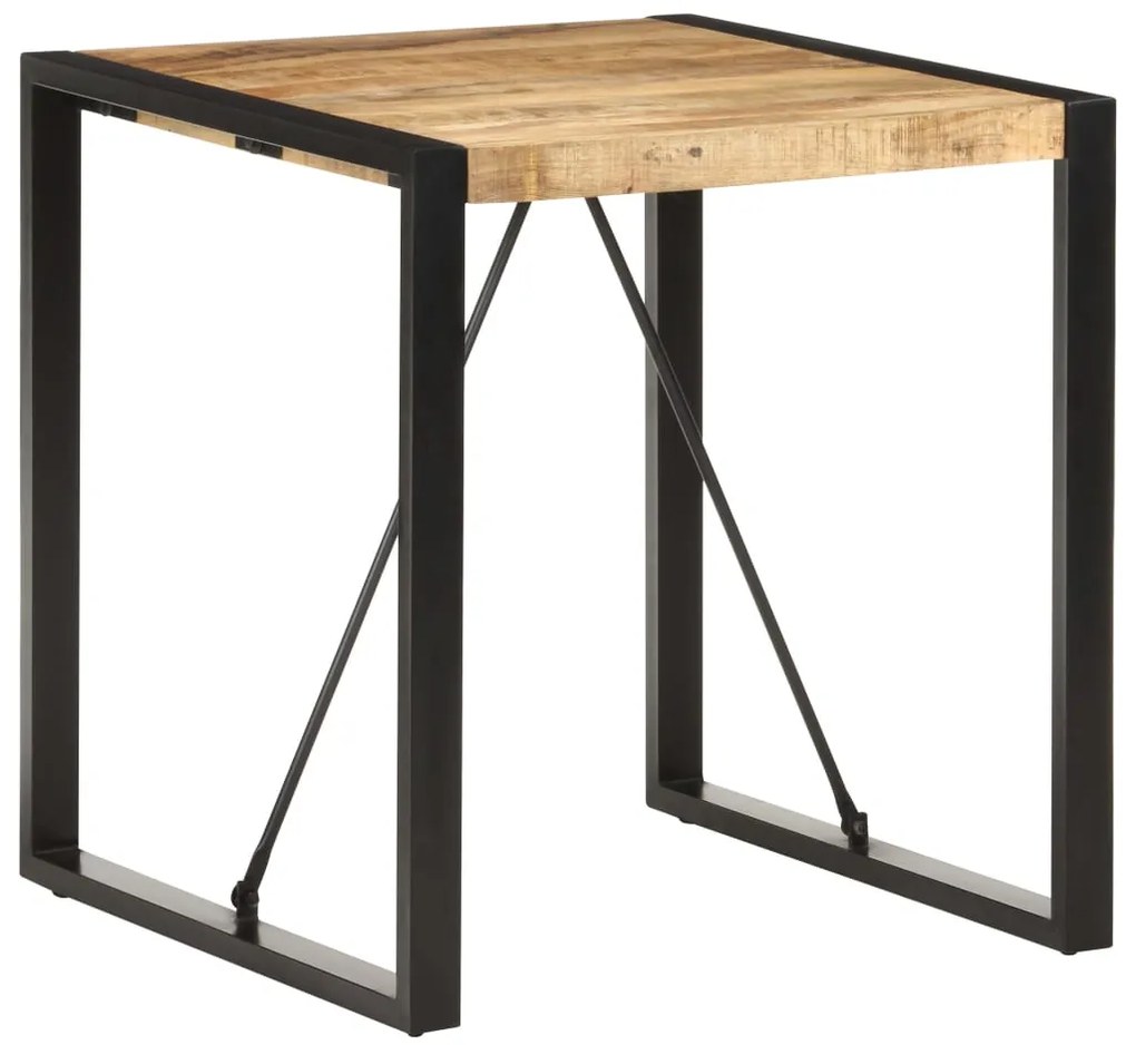 Mesa de jantar 70x70x75 cm madeira de mangueira áspera maciça