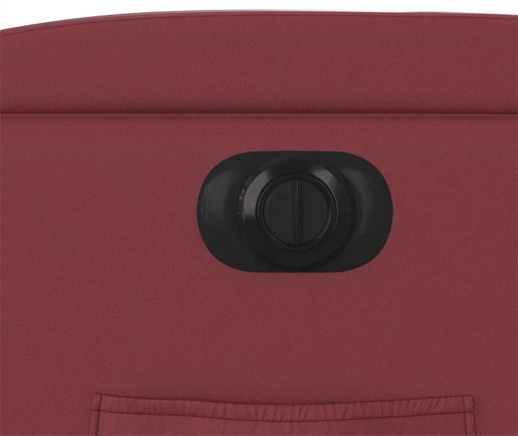 Poltrona reclin. elevatória elétrica couro artif vermelho-tinto