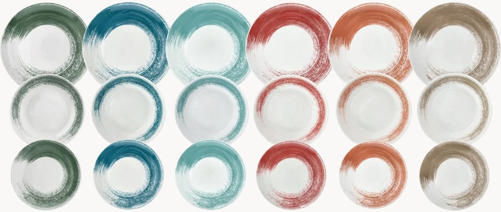 Conjunto de loiça em porcelana Madison Nanami, 6 pessoas, conjunto de 18