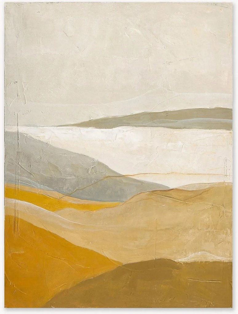 Quadro em tela pintado à mão Yellow Field