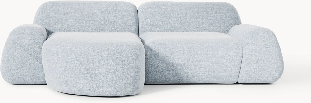 Sofá de canto modular em bouclé Wolke (3 lugares)