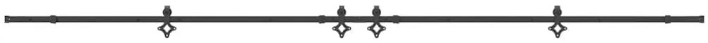 Kit de ferragens para porta deslizante 427 cm aço preto