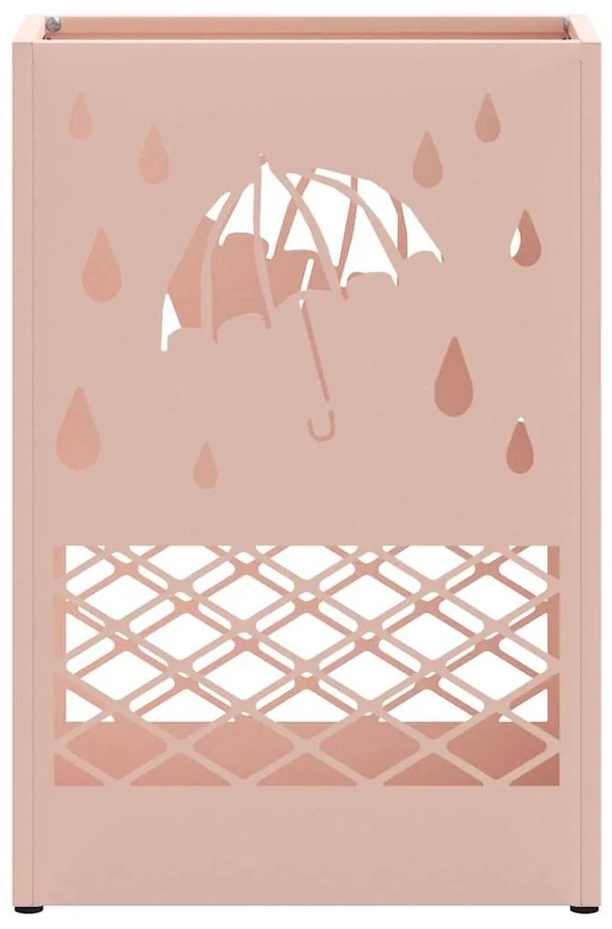Suporte de Guarda-Chuva Rosa 28x12x41 cm em Aço