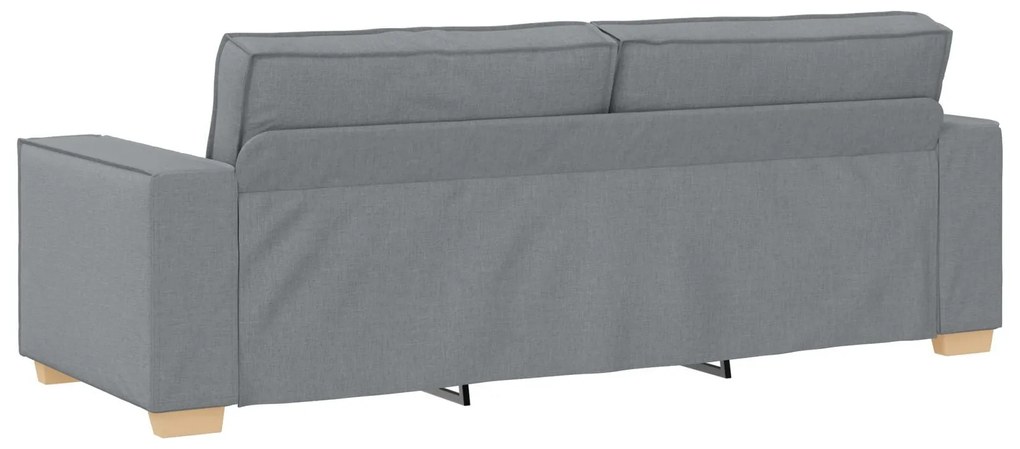 Conjunto de Sofá 3 Peças com Almofadas Cinza Claro