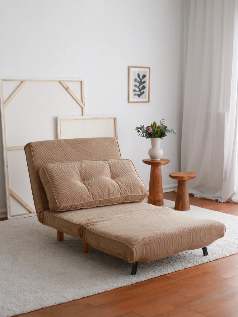 Sofá-Cama Foldy – Castanho – 93x82x90 cm