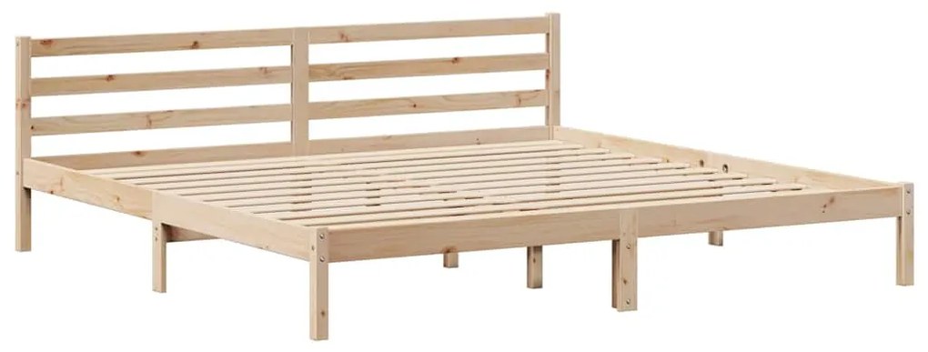 Cama sem colchão 200x200 cm madeira de pinho maciça