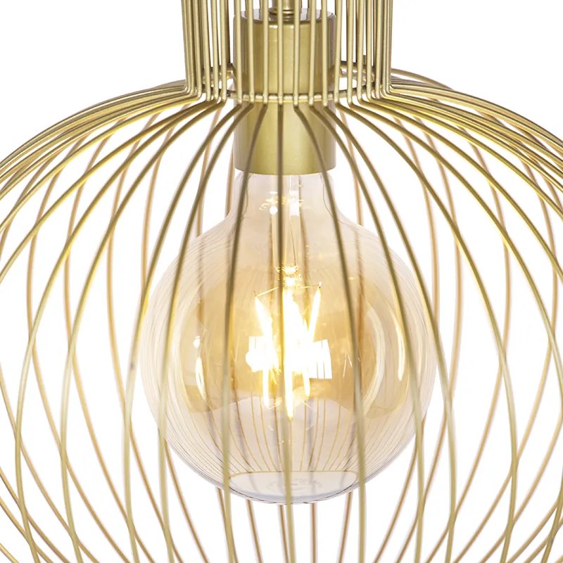 Candeeiro de suspensão design dourado - Wire Bake Design