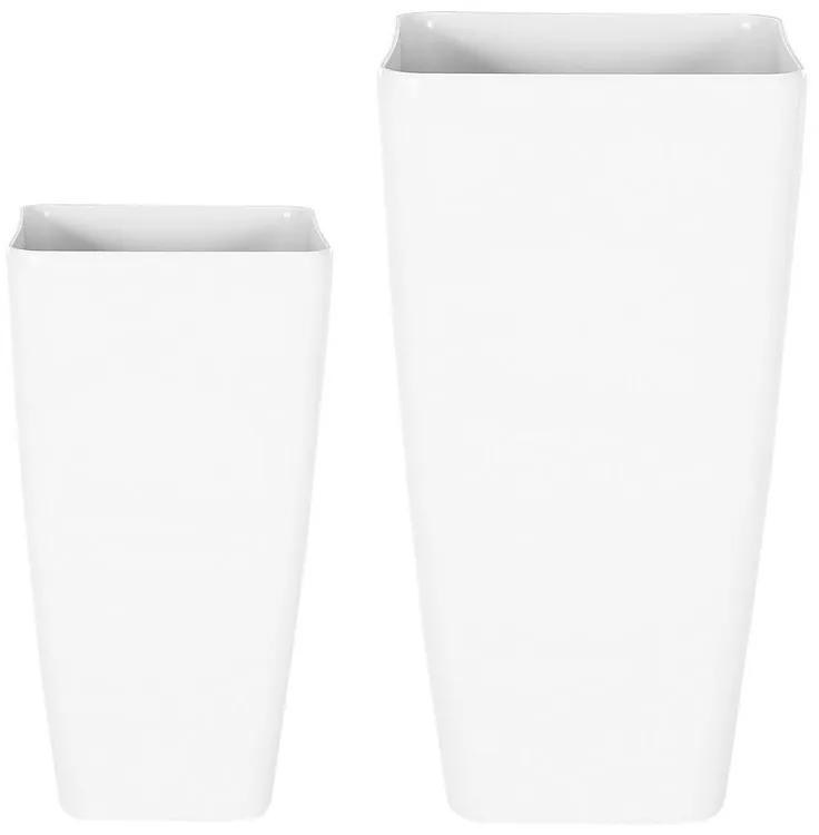 Conjunto de 2 vasos para plantas branco MODI  Beliani