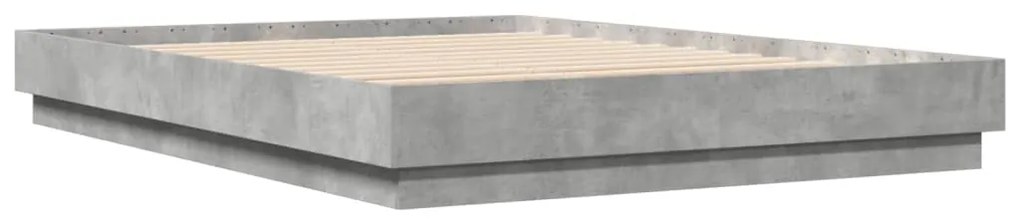 Estrutura de cama 150x200 cm derivados de madeira cinza cimento