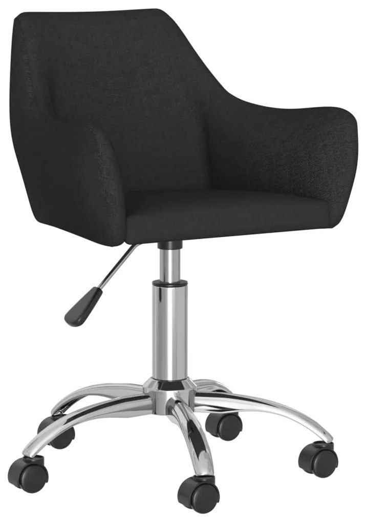 3090290 vidaXL Cadeira de escritório giratória tecido preto
