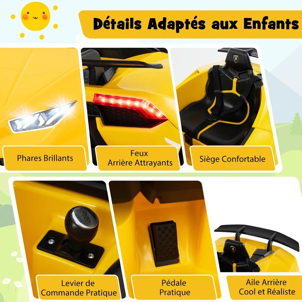 Carro elétrico infantil com controle remoto 2.4G 24V Veículos elétricos UTV para crianças a partir de 3 anos Preto