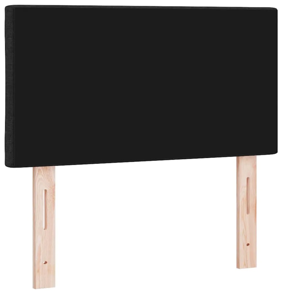 Cabeceira em Tecido Preto com Design de Blocos de Diamante, 80 cm