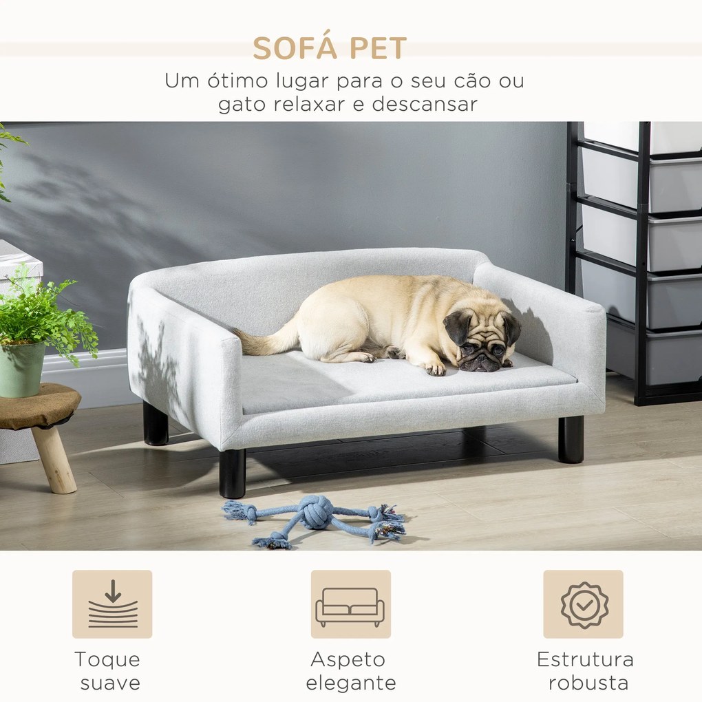 PawHut Sofá para Cães Médios Cama Elevada para Cães com Pernas de Made