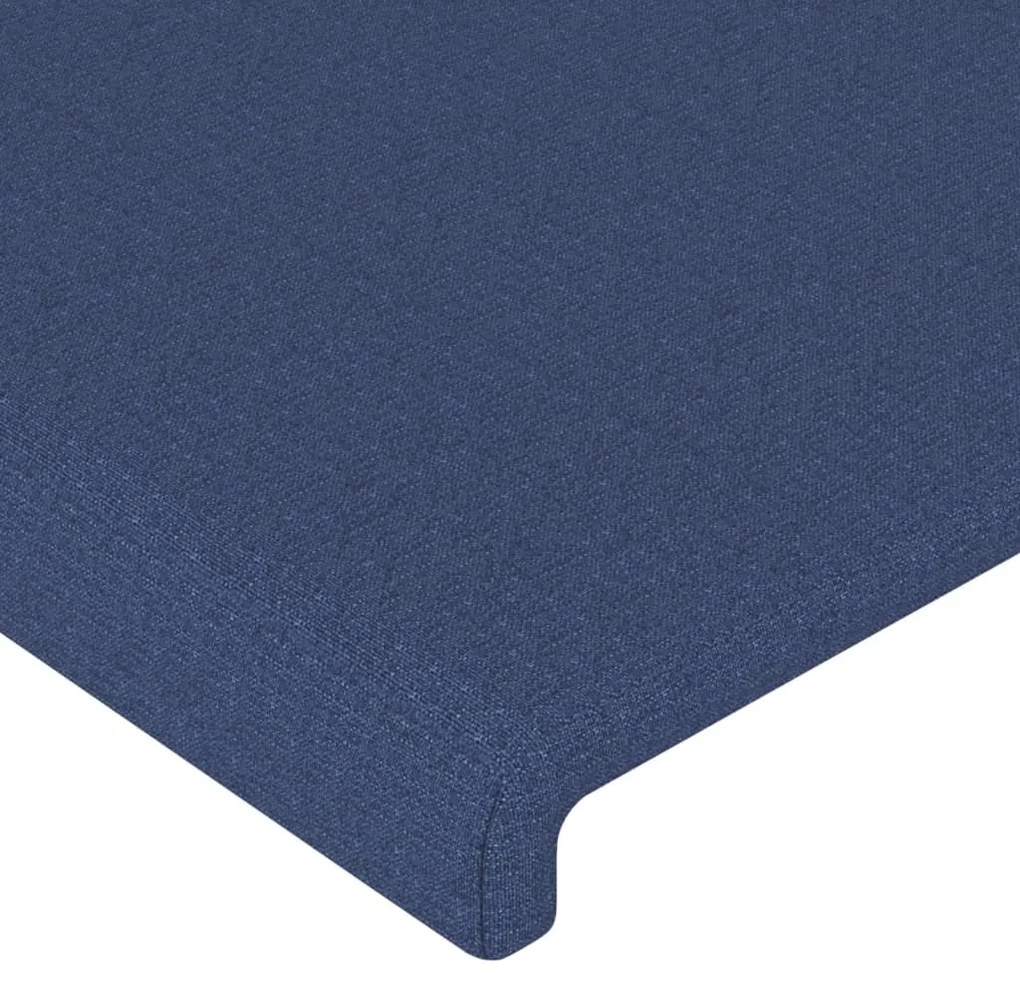 Cabeceira de cama c/ luzes LED tecido 90x5x78/88 cm azul