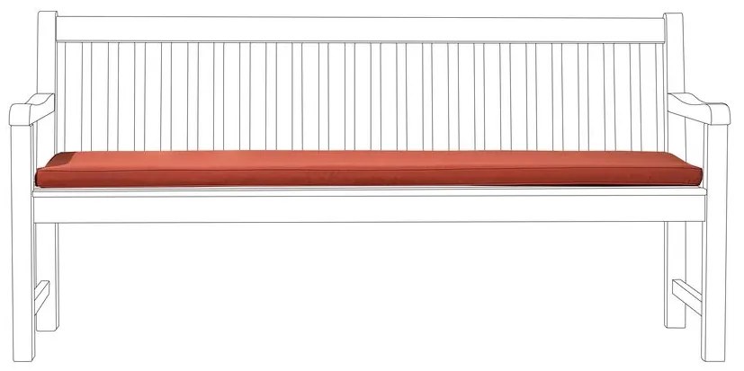 Confortável almofada terracota para banco de jardim 169 x 50 x 5 cm VIVARA  Beliani