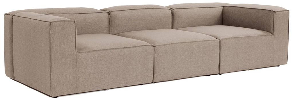 Sofá de 3 Lugares Fora – Castanho – 297x66x105 cm