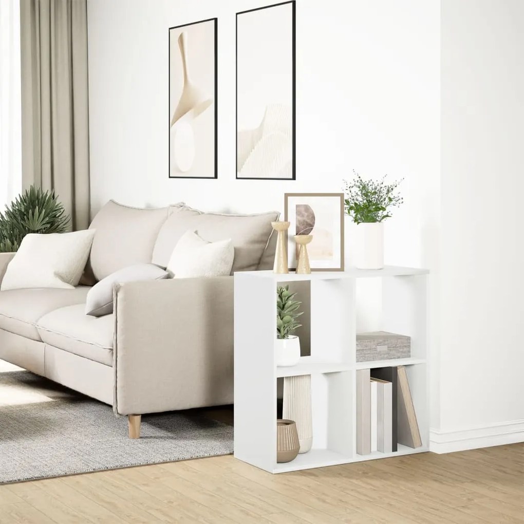 Estante divisória 69,5x29x69,5 cm derivados de madeira branco