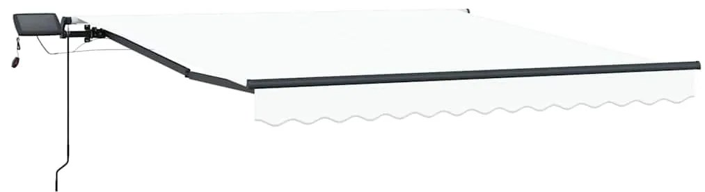 Toldo Retrátil Manual com LED Branco 350x250 cm