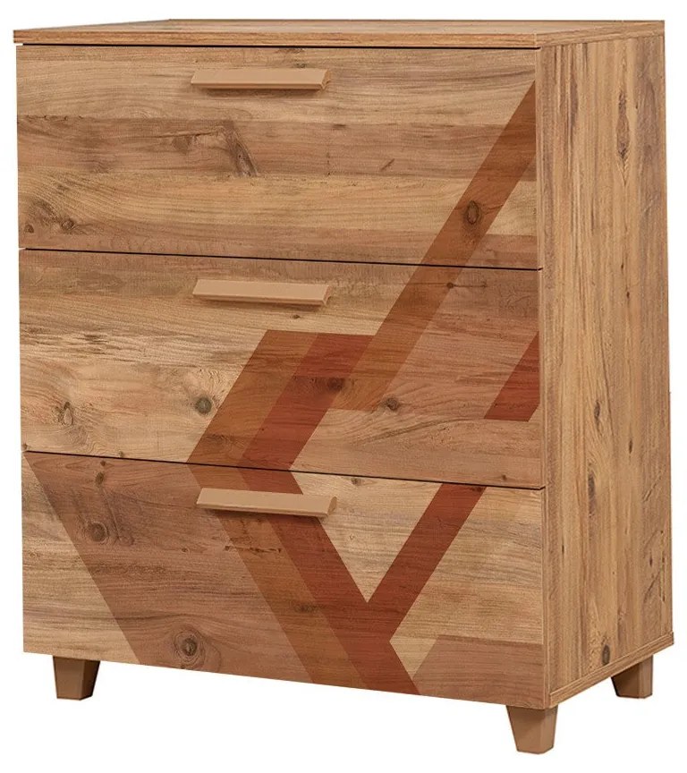 Cômoda Leva Gravis – Pinho Atlântico – 80x95x43 cm