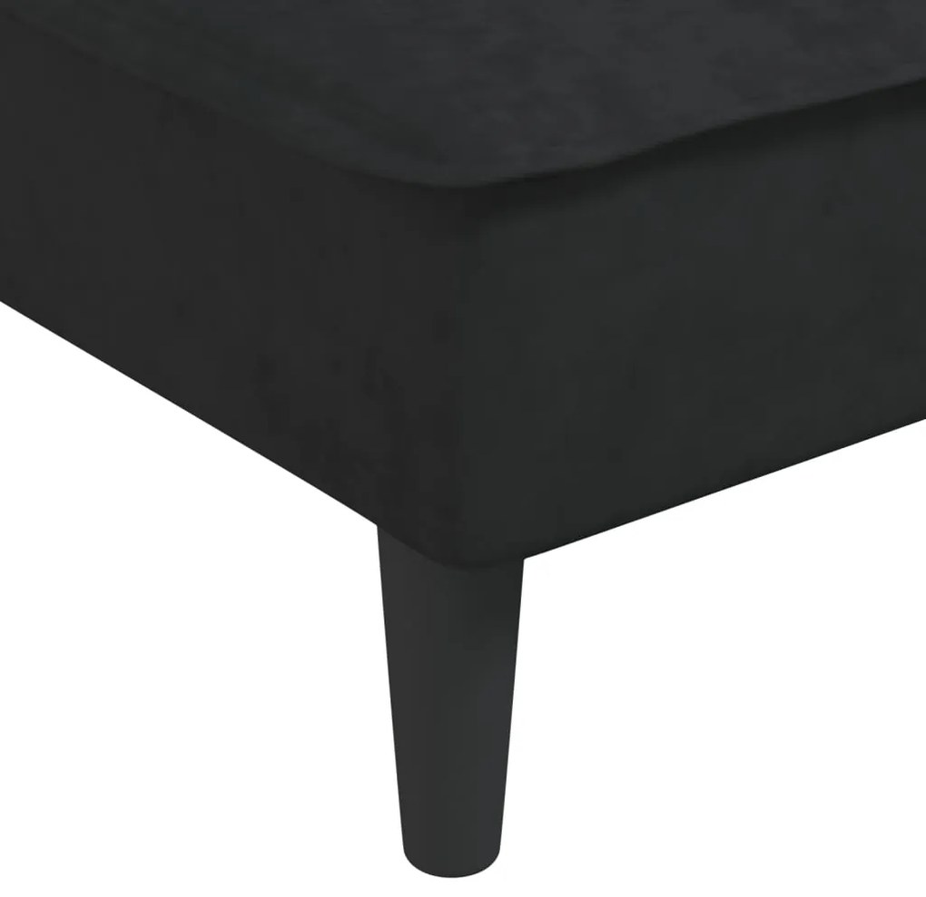 Chaise longue veludo preto