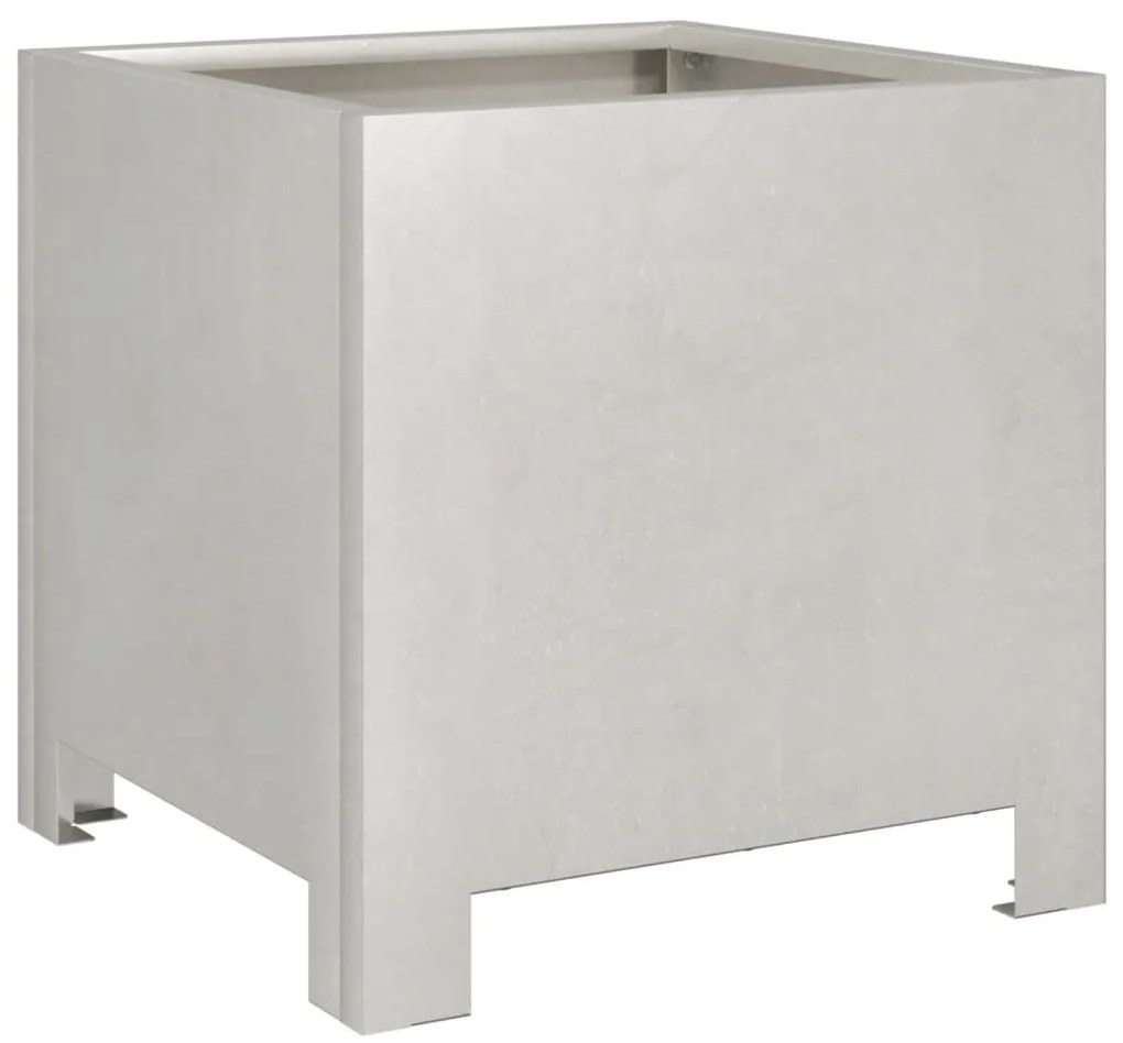 Vaso/floreira de jardim 2 pcs 30x30x30 cm aço inoxidável