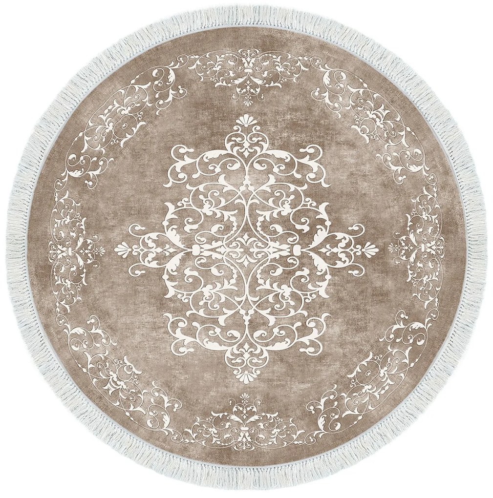 Tapete de Hall Aln400616Bj17 – Bege Branco – 100x100 cm | Tribo Home