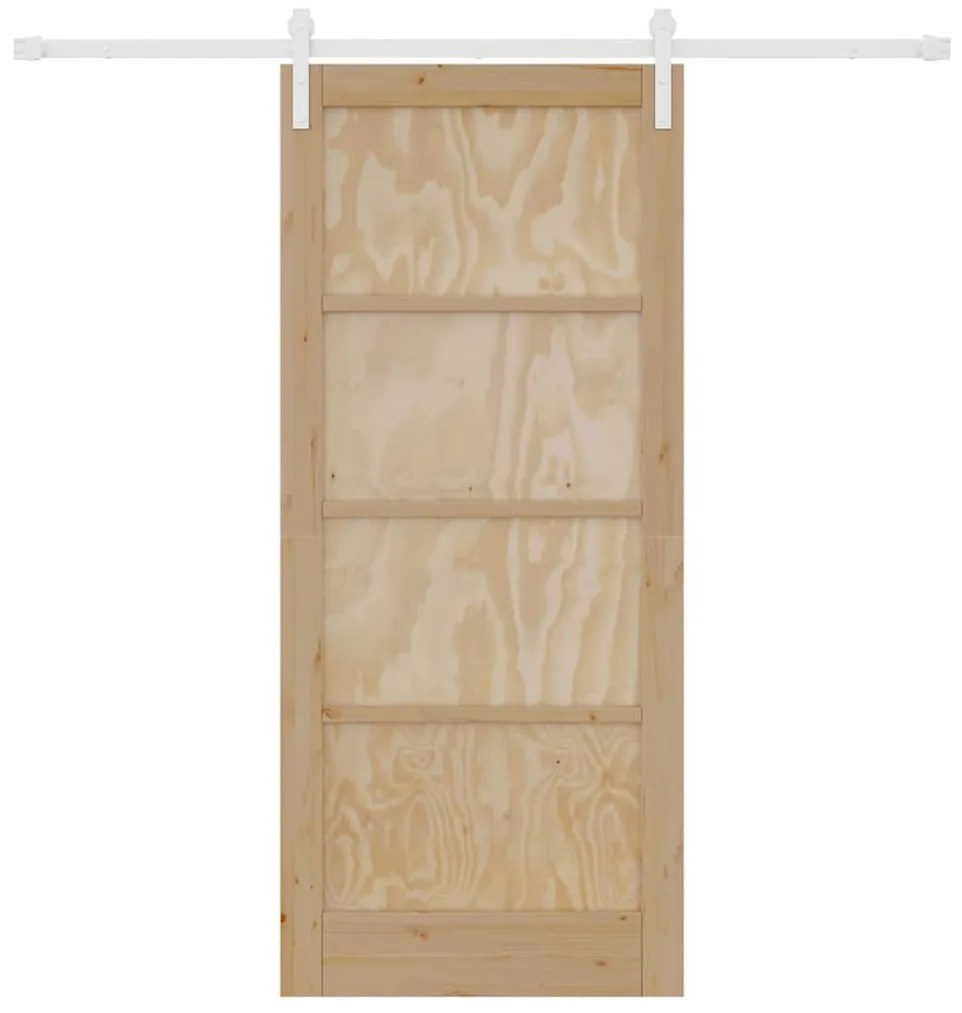 Porta de Correr vidaXL com Conjunto de Ferragens 86x198.5 cm Madeira d