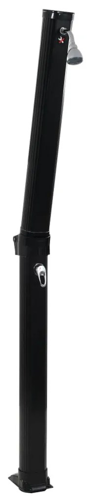 Chuveiro solar dobrável 214 cm 23 L preto