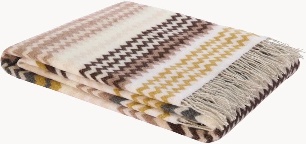 Manta de lã com franjas Humbert