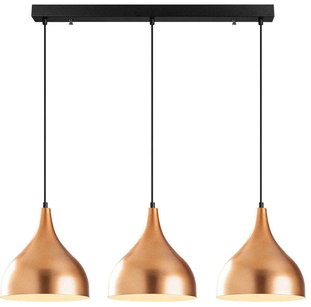 Candeeiro de Teto Saglam – Cobre Preto – 97 x 16 cm