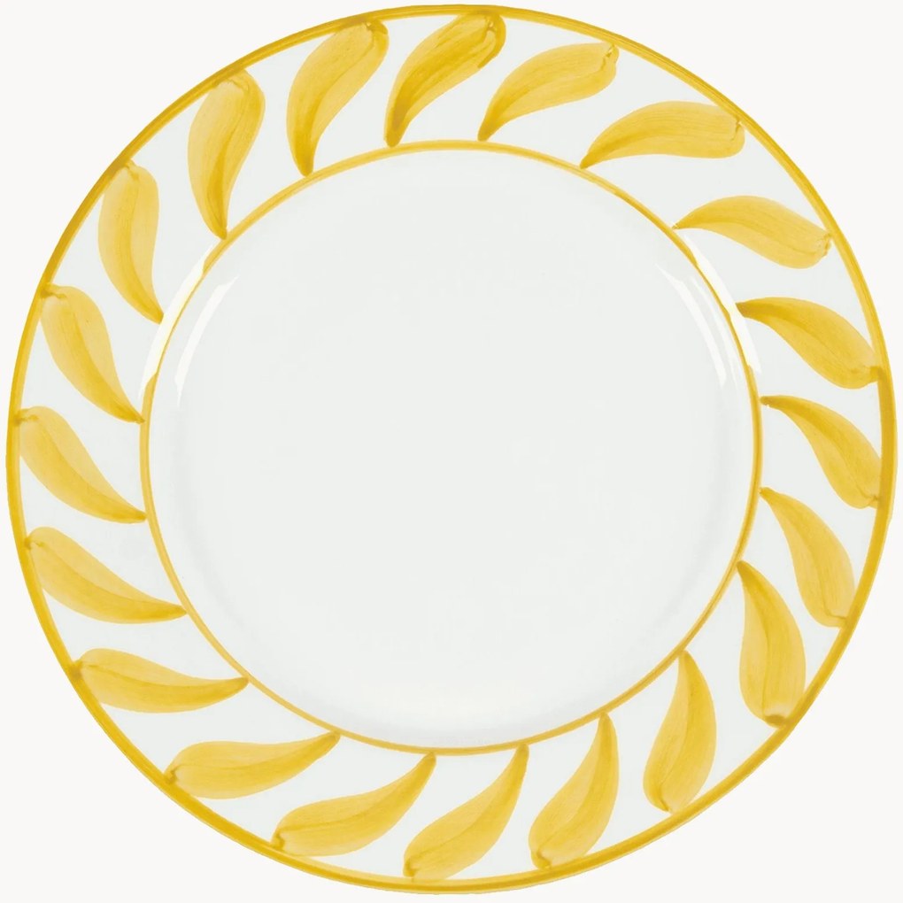 Prato de jantar pintado à mão Swirl