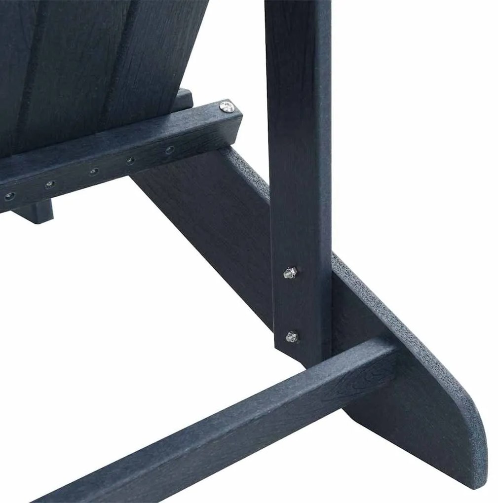 Cadeiras Adirondack vidaXL com Apoios de Pés 2 pcs Azul-marinho HDPE