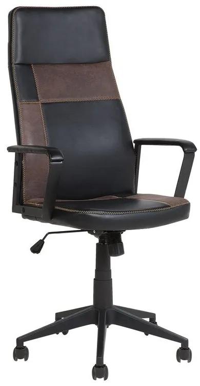 Cadeira de escritório preta e castanha DELUXE Beliani