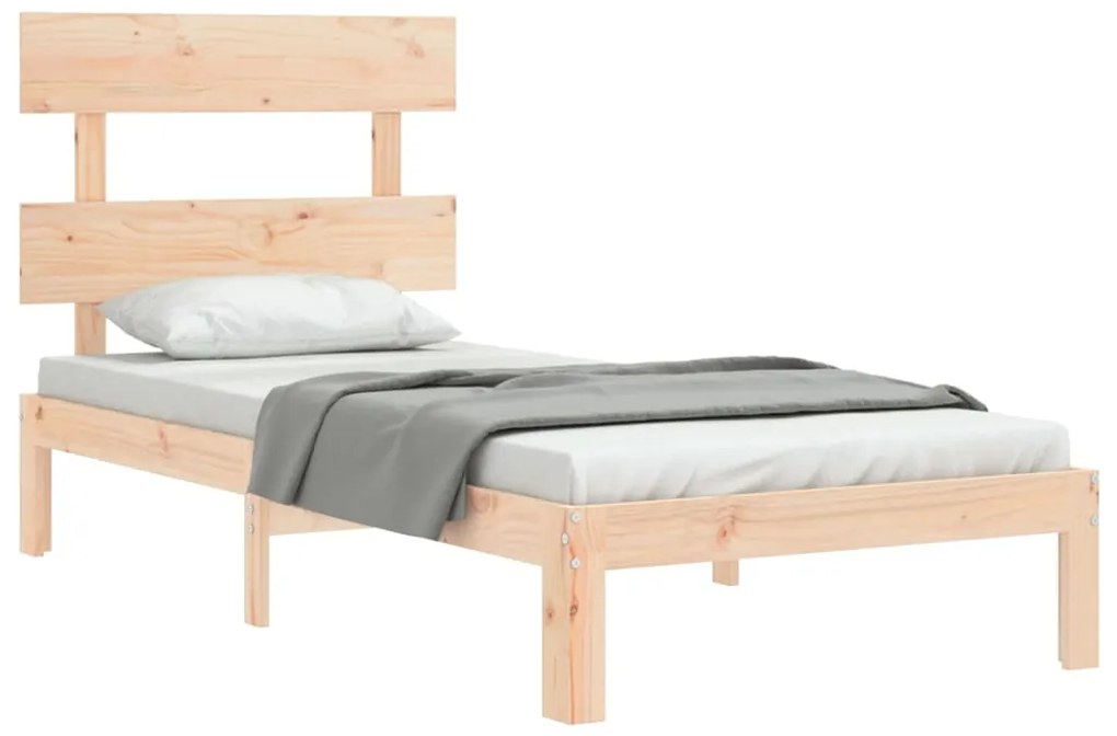 Cama sem colchão 90x200 cm madeira de pinho maciça