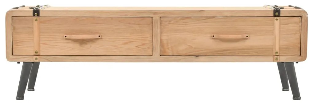Móvel de TV madeira de abeto maciça 120x33x35 cm