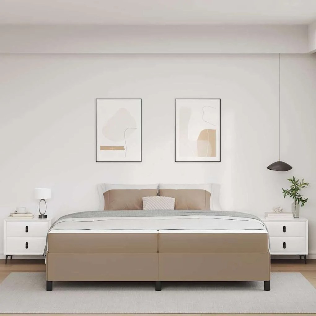 Estrutura de cama com colchão Cappuccino 200 x 200 cm